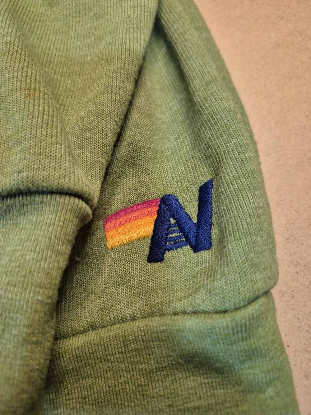 Aviator Nation Green Crewneck Sweatshirt with Tiger Graphic - Picture 2 of 8